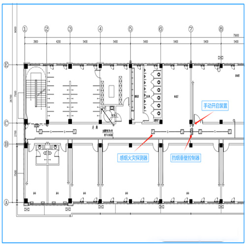 無火災(zāi)報警場所電動擋煙垂壁聯(lián)動控制探討(圖2) 擋煙垂壁圖.jpg